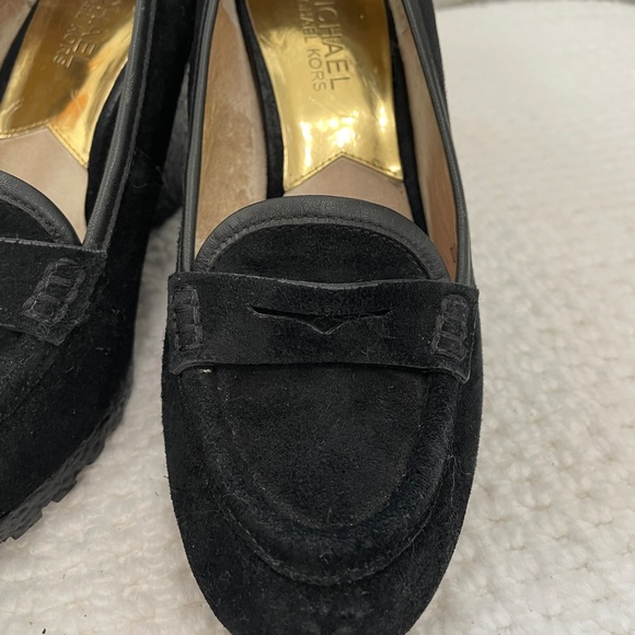 Michael Kors Woman's Rory Loafer Wedge Pumps Black, Size 6.5 - Picture 4 of 7